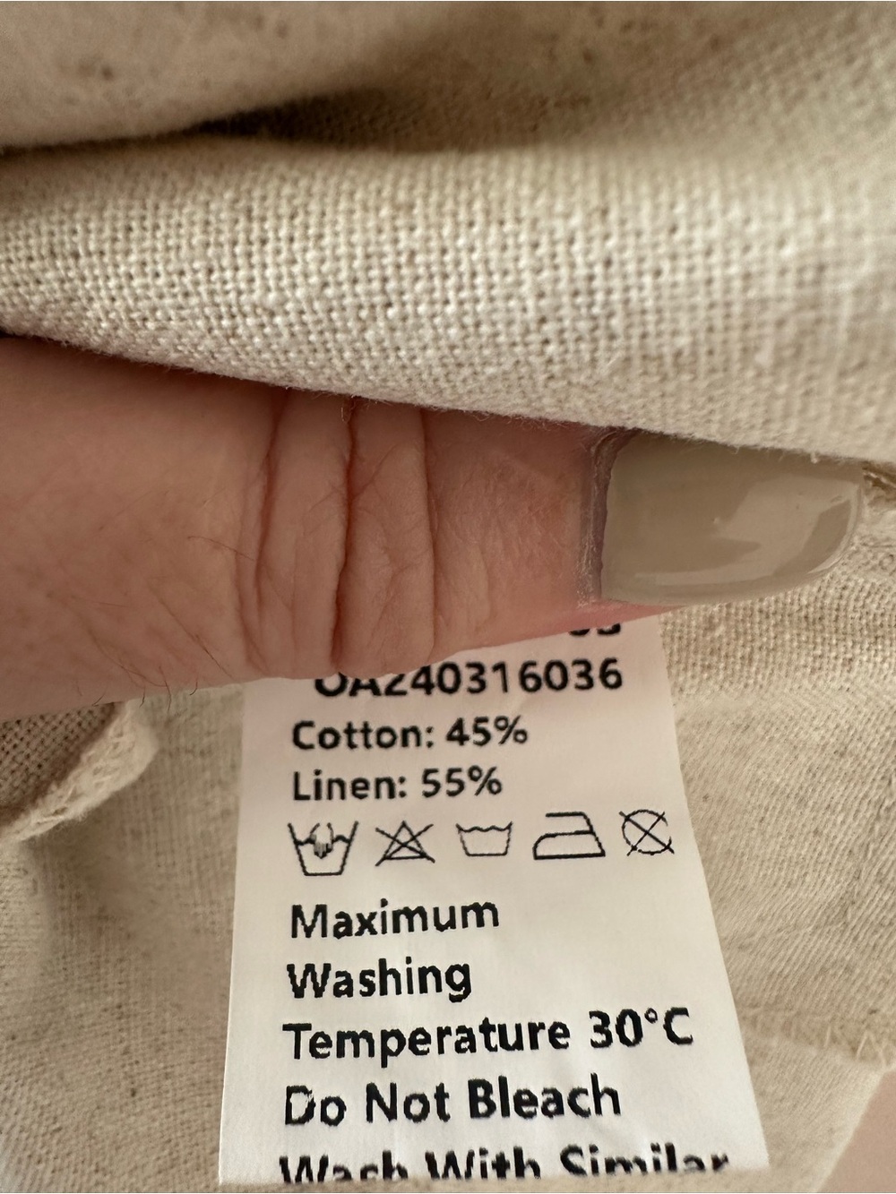 Commense Neutral Beige Sailor Linen-Blend Wide Leg Pants - Picture 5 of 8
